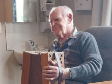 Maurice playing his accordion