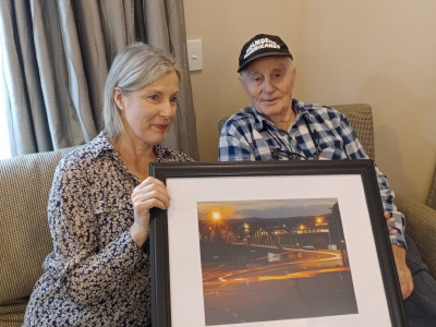Jim from Holmdene with his photo