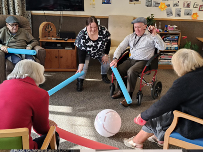 Volunteer with residents