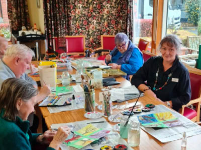 Residents painting