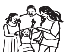 Family works family illustration