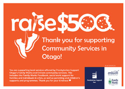 Raise$500 poster - thank you (orange)